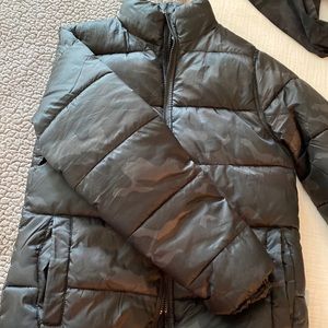Camo puffer coat